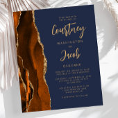 Papier Invitation de mariage Budget Agate Orange brûlé Bl