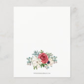 Papier Invitation de mariage Budget Bourgogne Or (Dos)