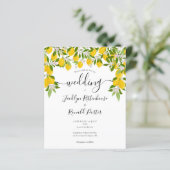 Papier Invitation de mariage Budget Citrons Verdure (Debout devant)