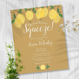 Papier Invitation de mariage Budget Gold Squeeze Lemon