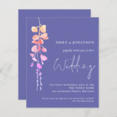 Papier Invitation de mariage Budget QR Eucalyptus Pervenc (Devant / Derrière)