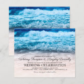 Papier Invitation de mariage budget sur le front de mer (Devant / Derrière)