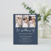 Papier Invitation de mariage calligraphiée avec code QR b (Debout devant)