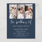 Papier Invitation de mariage calligraphiée avec code QR b (Devant)
