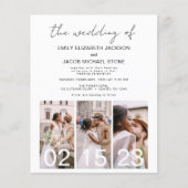 Papier Invitation de mariage calligraphiée avec code QR b (Devant)