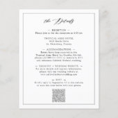 Papier Invitation de mariage calligraphiée Budget tout-en (Dos)