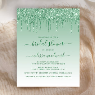 Papier Invitation de mariage chic avec gouttes de paillet