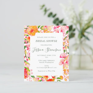 Papier Invitation de mariage chic et économique à fleurs