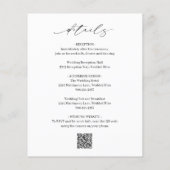 Papier Invitation de mariage classique noir et blanc à pe (Dos)