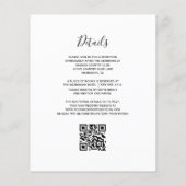 Papier Invitation de mariage Code QR Marbre Agate Bourgog (Dos)