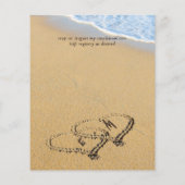 Papier Invitation de mariage Cœurs de plage tropicale sur (Dos)