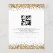 Papier Invitation de mariage de code QR de Parties scinti (Dos)