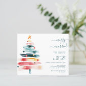 Papier Invitation de mariage de Noël (Debout devant)