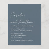 Papier Invitation de mariage de script de machine à écrir (Devant)