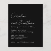 Papier Invitation de mariage de script de machine à écrir (Devant)