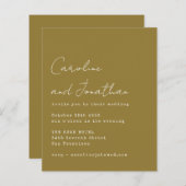 Papier Invitation de mariage de script de machine à écrir (Devant / Derrière)