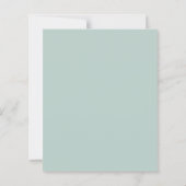 Papier Invitation de mariage de script Eucalyptus or Turq (Dos)