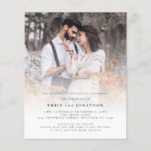 Papier Invitation de mariage de superposition de photo du (Devant)