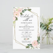 Papier Invitation de mariage décontractée avec budget flo (Debout devant)