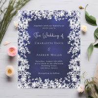 Invitation de mariage d'hiver aux flocons de neige