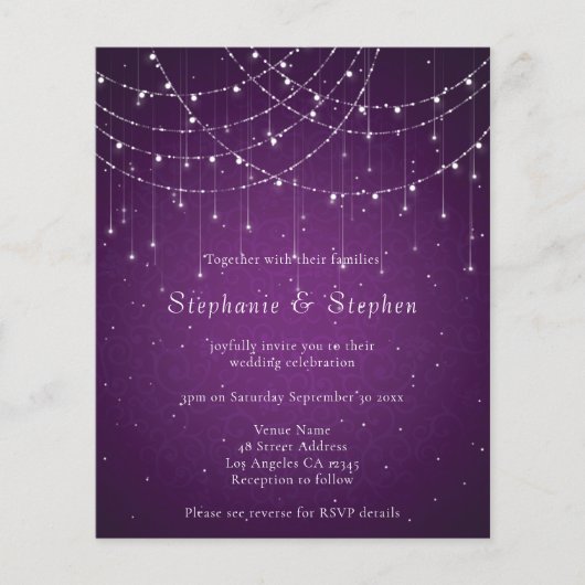 Papier Invitation de mariage du code QR de la chaîne viol (Devant)