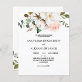 Papier Invitation De Mariage Élégante BUDGET. (Devant / Derrière)