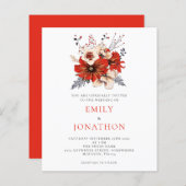 Papier Invitation de mariage élégante et abordable à moti (Devant / Derrière)