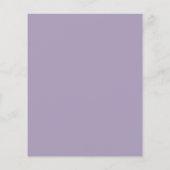 Papier Invitation de mariage élégante et classique violet (Dos)
