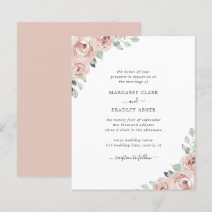 Papier Invitation de mariage élégante et économique Dusty