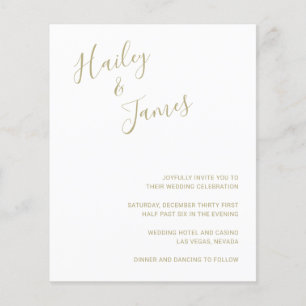 Papier Invitation de mariage élégante et moderne à budget
