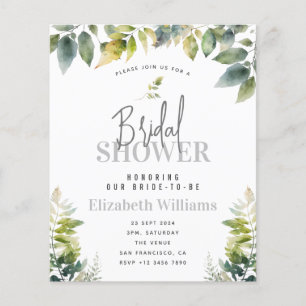 Papier Invitation de mariage élégante et végétale BUDGET