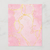 Papier Invitation de mariage en marbre rose du script de  (Dos)