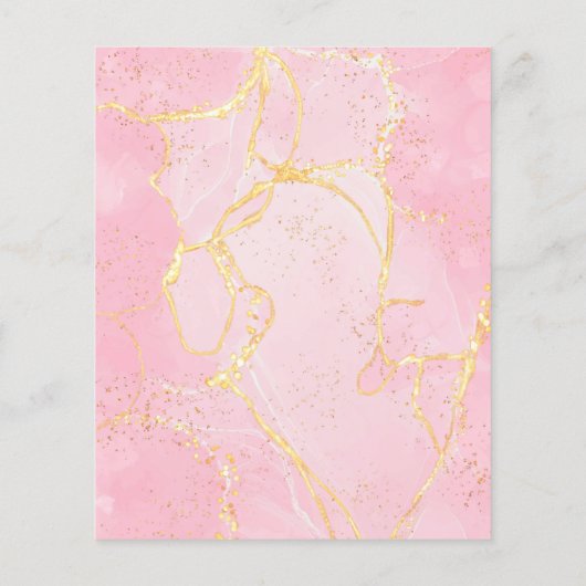 Papier Invitation de mariage en marbre rose du script de  (Dos)
