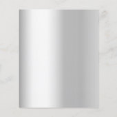 Papier Invitation de mariage en or rose argent (Dos)