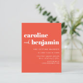 Papier Invitation de mariage en tableau de bord orange Bu (Debout devant)