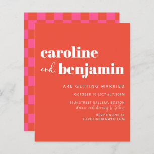 Papier Invitation de mariage en tableau de bord orange Bu