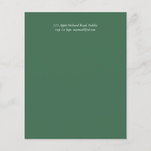 Papier Invitation de mariage Eucalyptus Budget Vert (Dos)