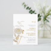 Papier Invitation de mariage Fleurs vintage tout compris  (Debout devant)