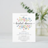 Papier Invitation de mariage floral à fleurs sauvages de  (Debout devant)