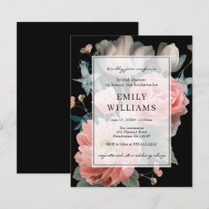 Papier Invitation de mariage floral romantique à petit bu