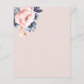 Papier Invitation de mariage floral rose à petit prix (Dos)