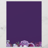 Papier Invitation de mariage géométrique à fleurs violett (Dos)