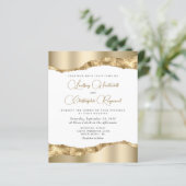 Papier Invitation de mariage Glam Gold Mirror Carreaux de (Debout devant)