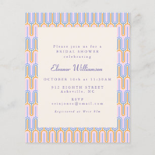 Papier Invitation de mariage groovy abordable couleur pér