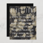 Papier Invitation de mariage Insérer les nuances d'or N N (Devant / Derrière)