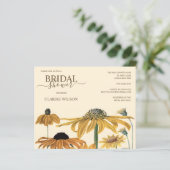 Papier Invitation de mariage jaune tournesol BUDGET (Debout devant)