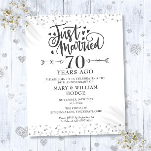 Papier Invitation de mariage juste budgétaire 70e anniver