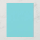 Papier Invitation de mariage minimal Aqua Script Budget (Dos)