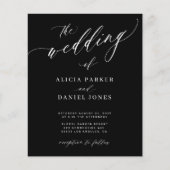 Papier Invitation de mariage moderne avec code QR budgéta (Devant)