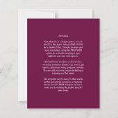 Papier Invitation de mariage moderne avec code QR pour sa (Dos)